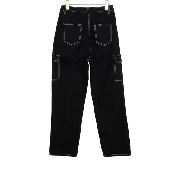 Shein Black Jeans Cargo Pants Jeans High Rise 90s Fit Mom Jeans Medium 28" - Picture 5 of 9